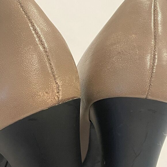 ~ Rockport 9M Pumps Total Motion Taupe Tan Leather Round Toe 3" Heels Trutech - Picture 11 of 15